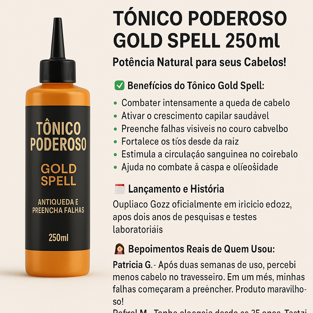 Tônico Poderoso Gold Spell 250ml